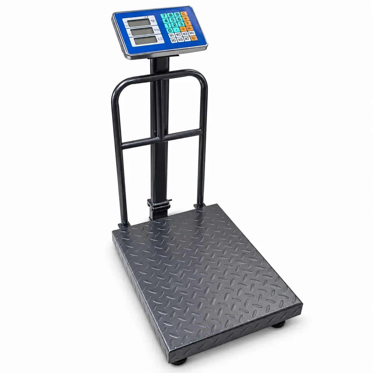Elektroninės platforminės svarstyklės 300 kg, tikslumas 50 g, platus platformos dizainas, tinka svėrimo reikmėms.