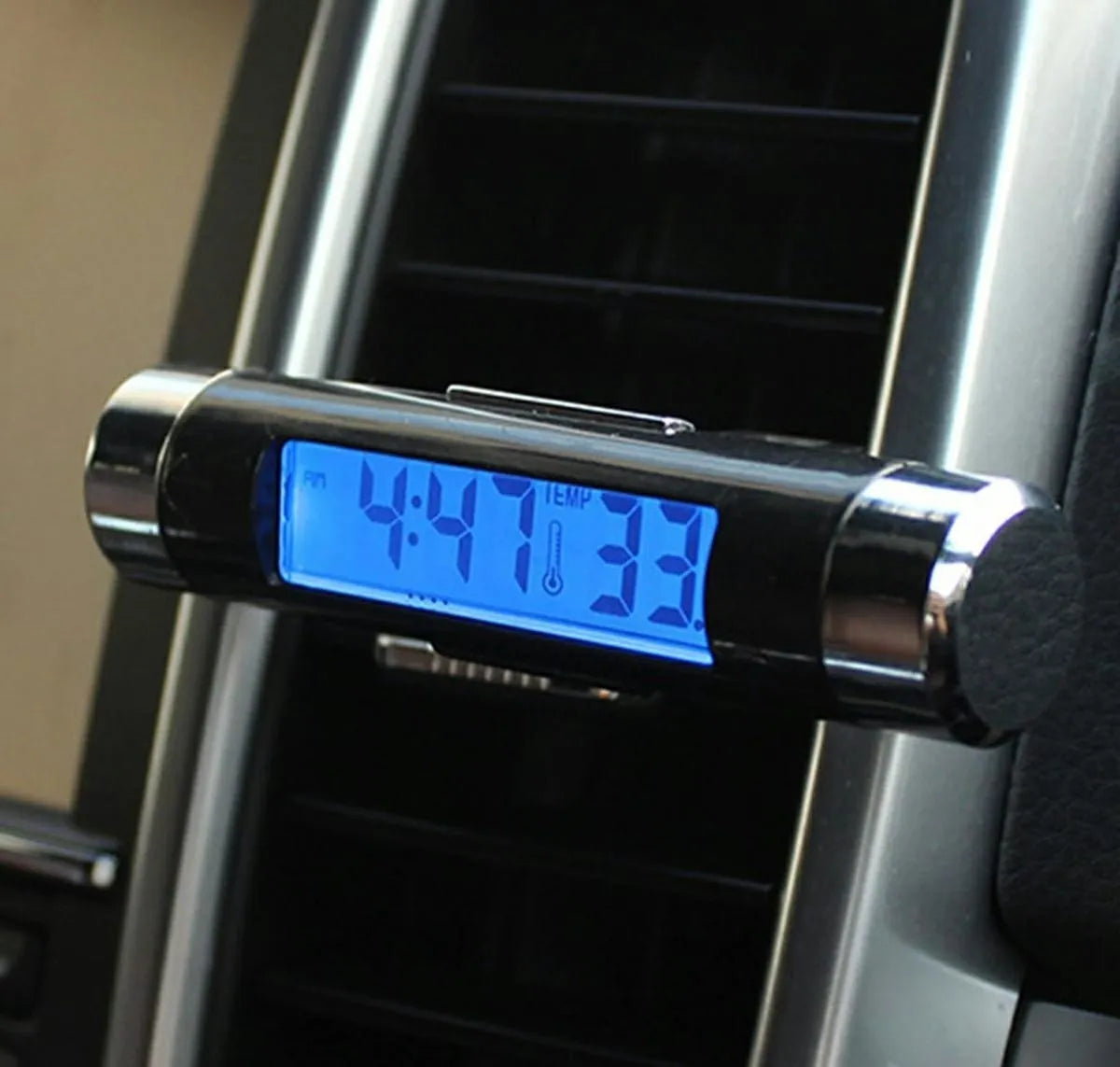 Elektroninis automobilio laikrodis ir termometras