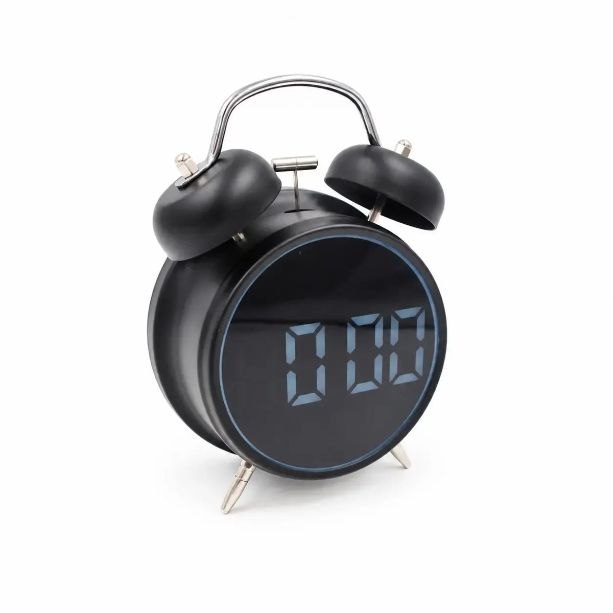 Elektroninis žadintuvas su skaitmeniniu ekranu TR2250C, aiškiai matomas ekranas ir modernus dizainas.