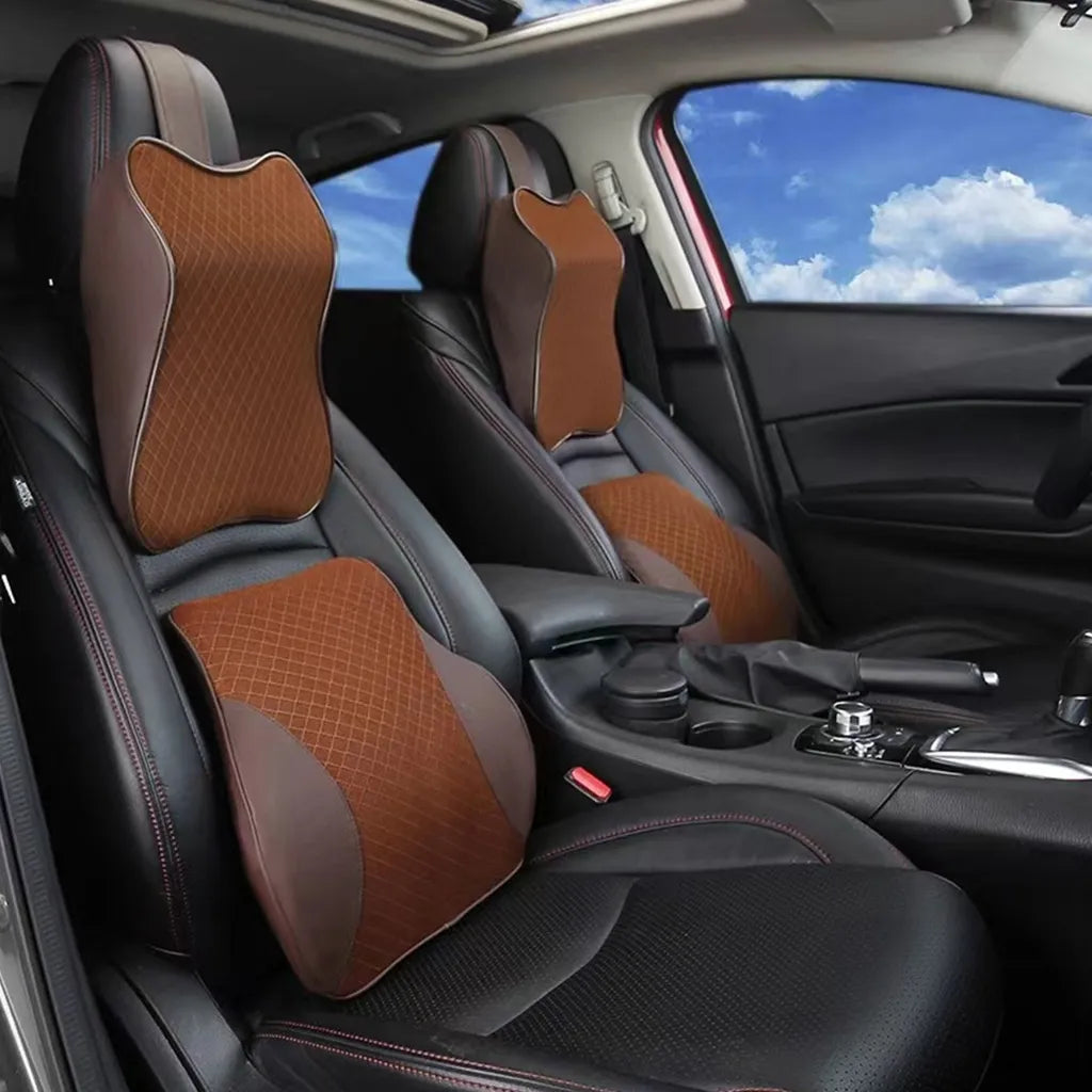 Ergonominių pagalvių rinkinys automobiliui RUDA