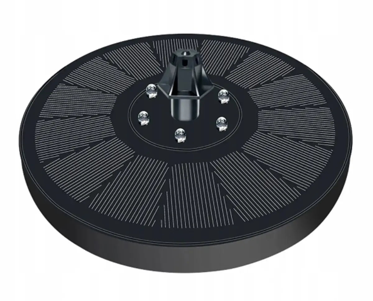 Saulės energija varomas tvenkinio fontanas su RGB LED apšvietimu, dekoratyvus ir energiją taupantis vandens akcentas.