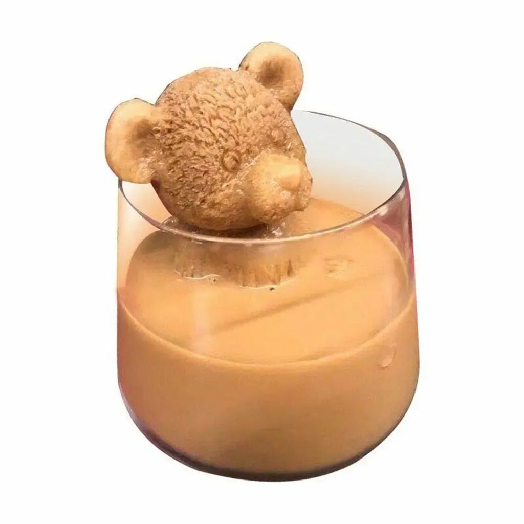 Silikoninė ledukų forma „Bear“ su meškiuko formos ledukų formomis, skirta šaldyti gėrimams ir desertams.