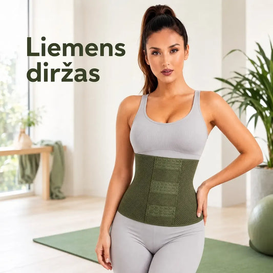 Formuojantis juosmens diržas „Waist Trimmer Belt“ 11008, elastinis ir patogus, skirta liemens formavimui ir svorio kontrolei.