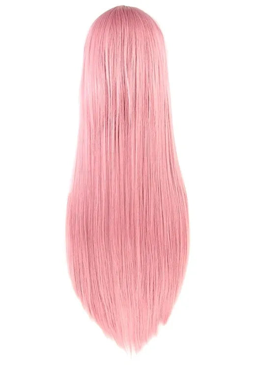 Ilgas rožinis perukas, 80 cm