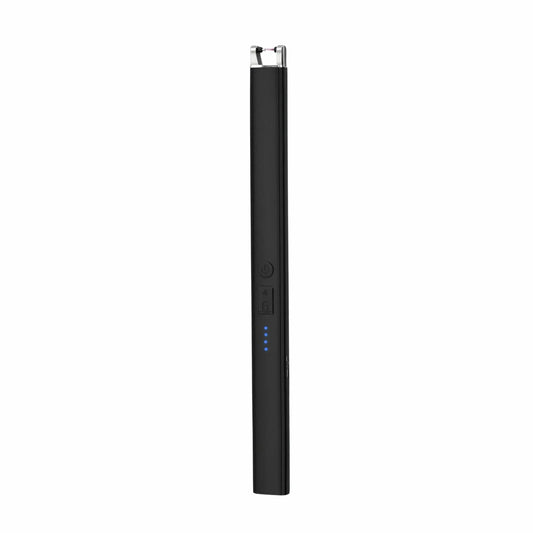 Elektrinis impulsinis žiebtuvėlis su USB įkrovimu, kompaktiškas ir modernus, skirtas lengvai uždegti cigaretes ar degiklius.