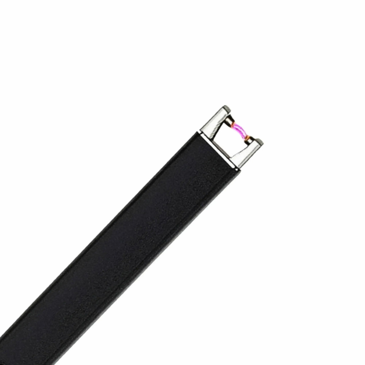 Elektrinis impulsinis žiebtuvėlis su USB įkrovimu, sidabrinis, kompaktiškas ir modernus, be dujų, su liepsnos pavidalo dizainu