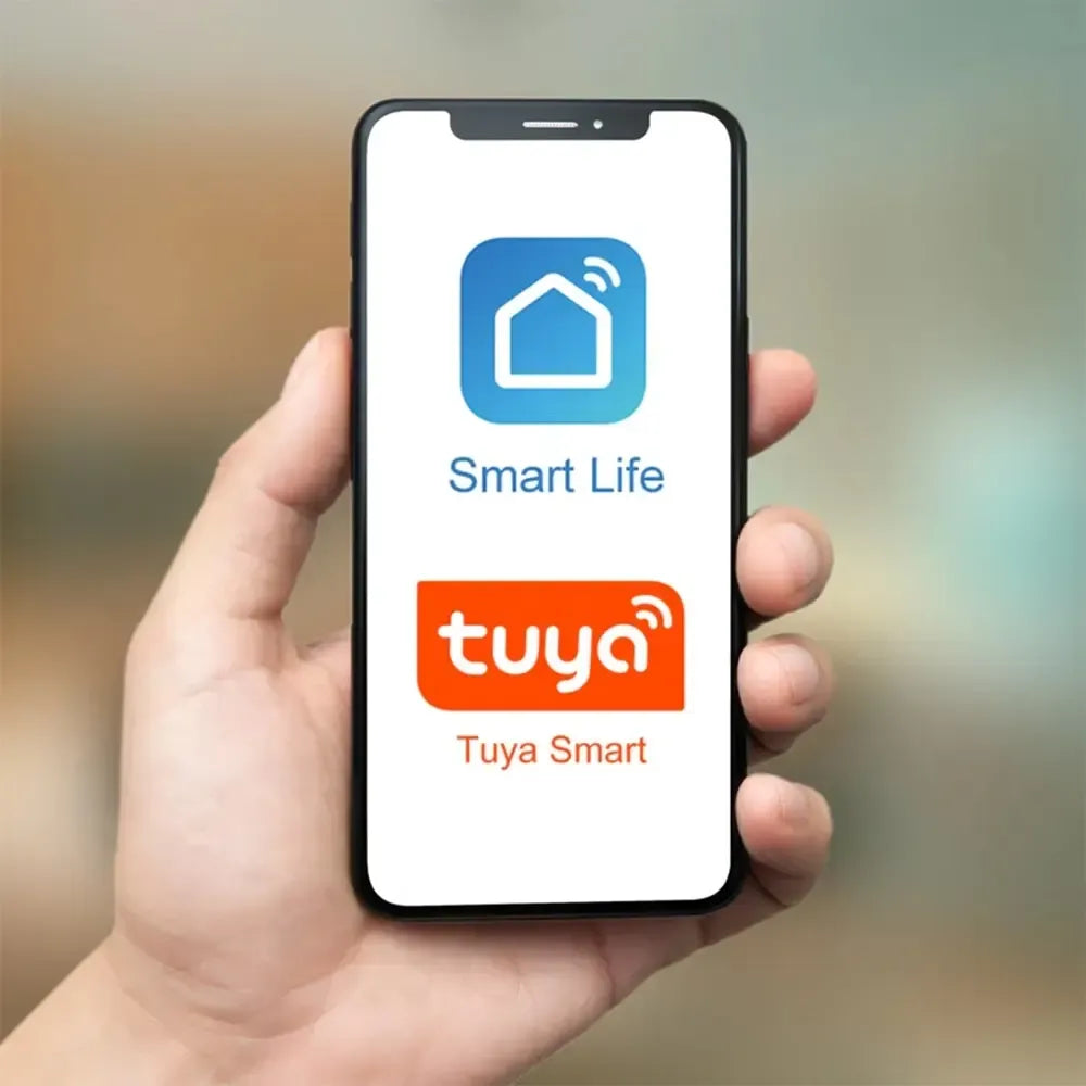 Išmanioji WiFi rozetė su kištuku, skirta nuotolinei įrangos valdymui per išmanųjį telefoną.