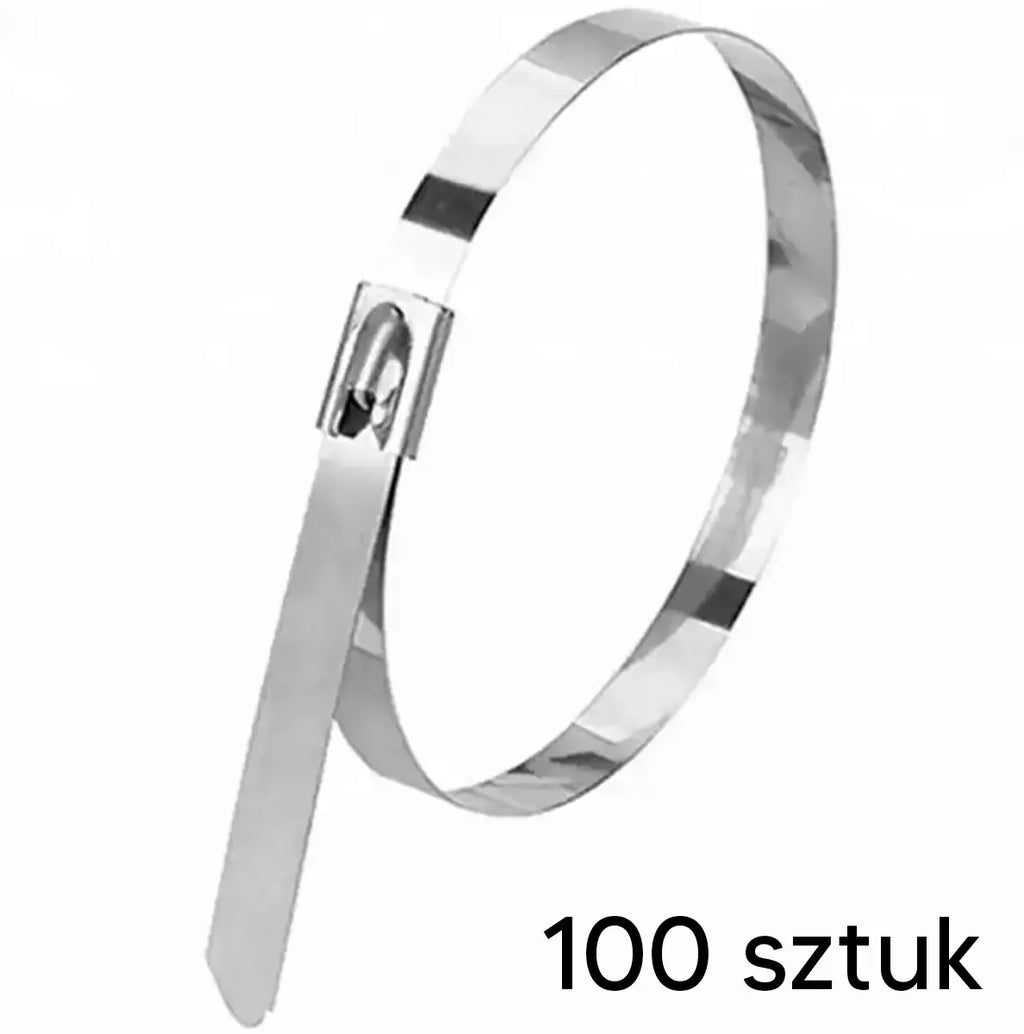 Nerūdijančio plieno kabelių raištelių rinkinys, 100 vnt, tinka kabelių susukimui ir tvarkymui, patvarus ir lankstus.