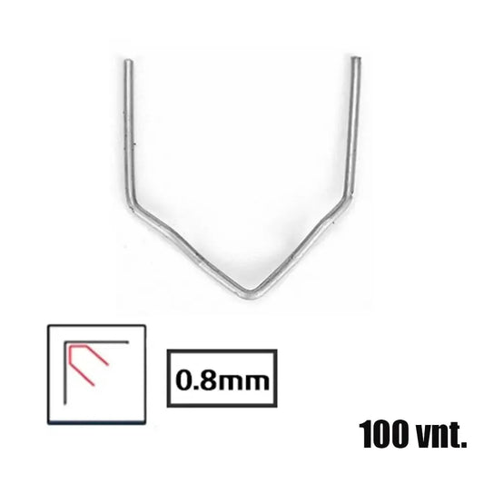 Plastiko suvirinimo kabių rinkinys RS21 su didžiosiomis bangomis, 0,8 mm, skirtas plastiko suvirinimo darbams, aiškus vaizdas