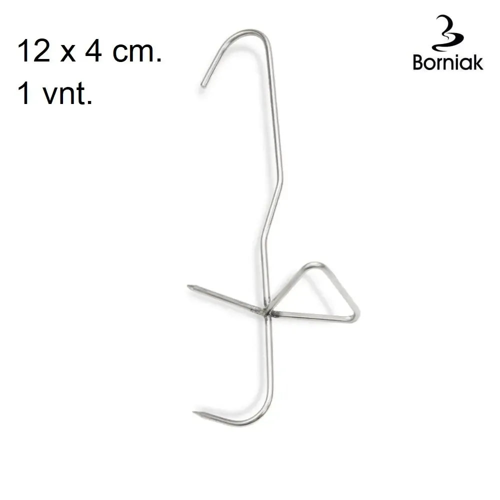 Kabliukas žuviai rūkyti, 20 cm, tvirtas metalas, skirtas žuvų kabinimui ir rūkinimui.