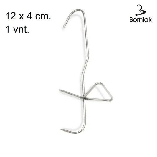 Kabliukas žuviai rūkyti, 20 cm, tvirtas metalas, skirtas žuvų kabinimui ir rūkinimui.
