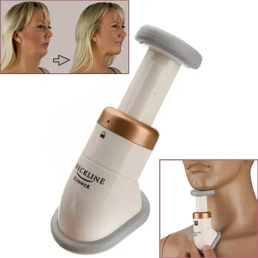 Kaklo, smakro ir pagurklio masažuoklis treniruoklis Neckline Slimmer, rankinis masažuoklis su lankstais elementais relaksacijai