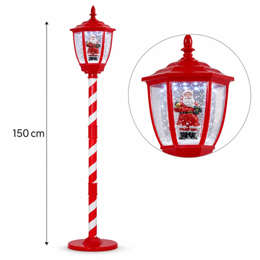 Kalėdinis LED žibintas su Kalėdų Seneliu, 150 cm aukščio dekoracija