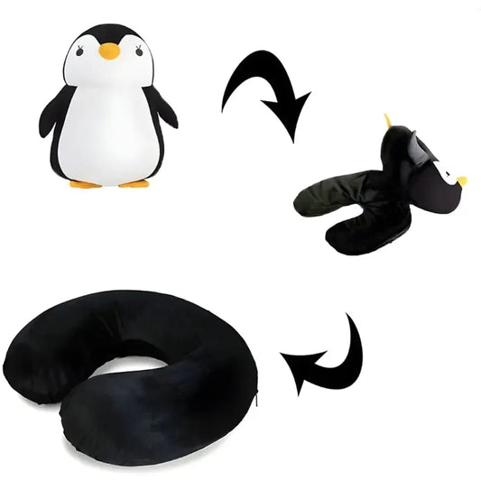 Automobilio kelioninė pagalvė Penguin, minkšta ir patogi galvos atrama kelionėms automobilyje.