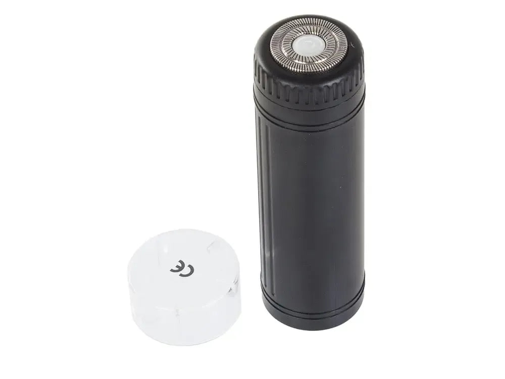 Kelioninė barzdaskutė TR1279 su sulankstomu dizainu ir teptuku, tinkama kelionėms ir kasdieniam naudojimui.