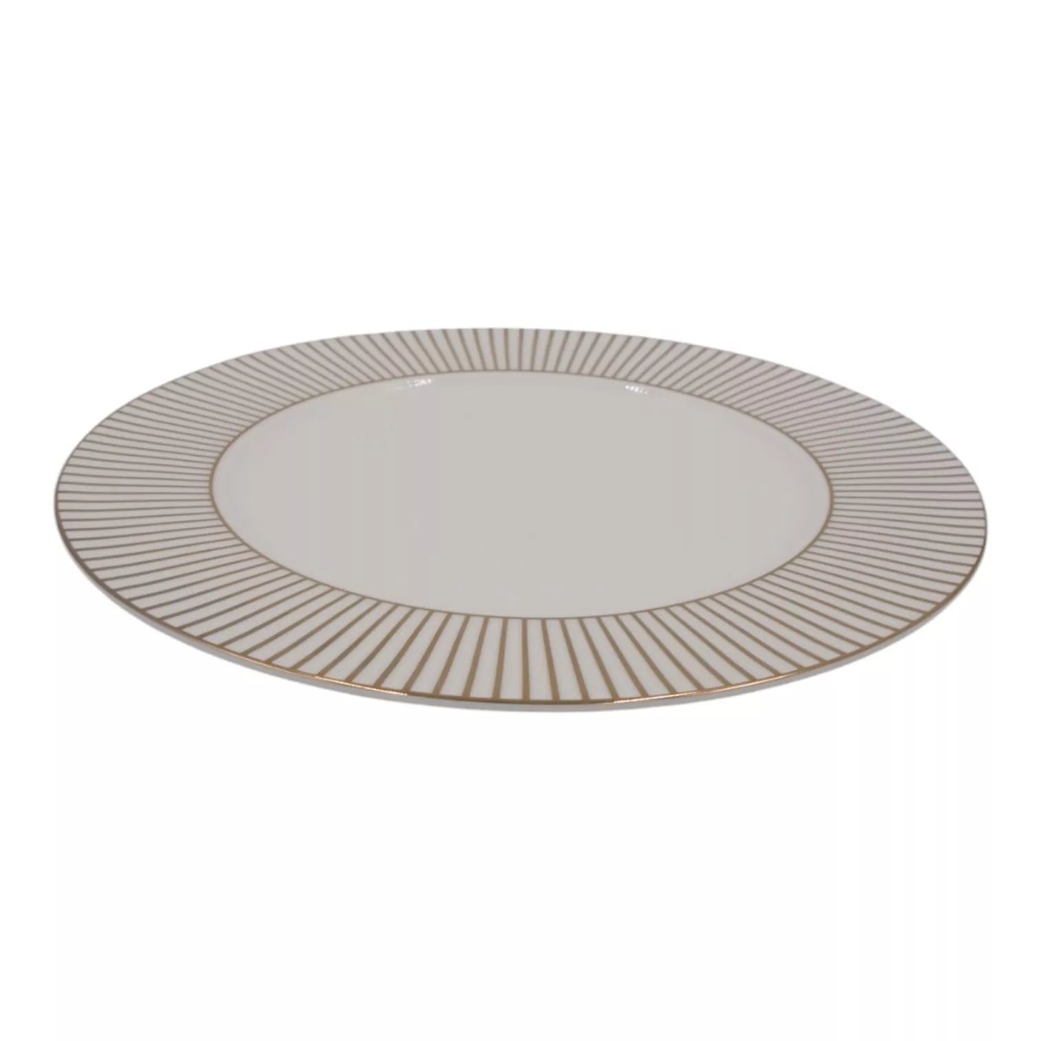 Keraminė lėkštė su auksinėmis linijomis, 27 cm