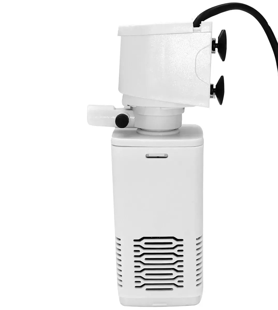 Kompaktiškas vidinis akvariumo filtras JY-500F, 500L/val, aiškiai matomos filtro dalys ir kompaktiška konstrukcija