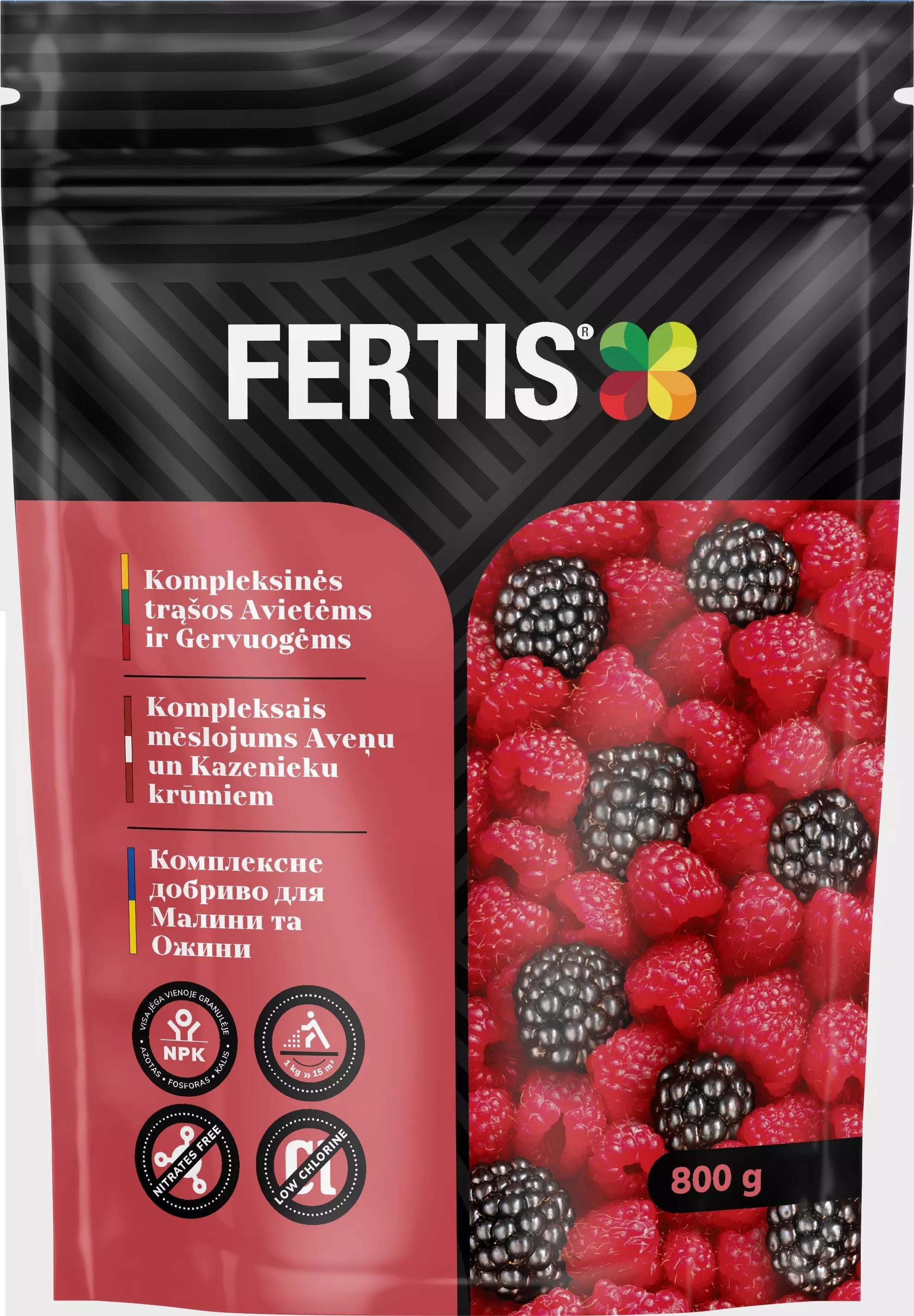 Kompleksinės trąšos Avietėms ir gervuogėms  FERTIS, 800g