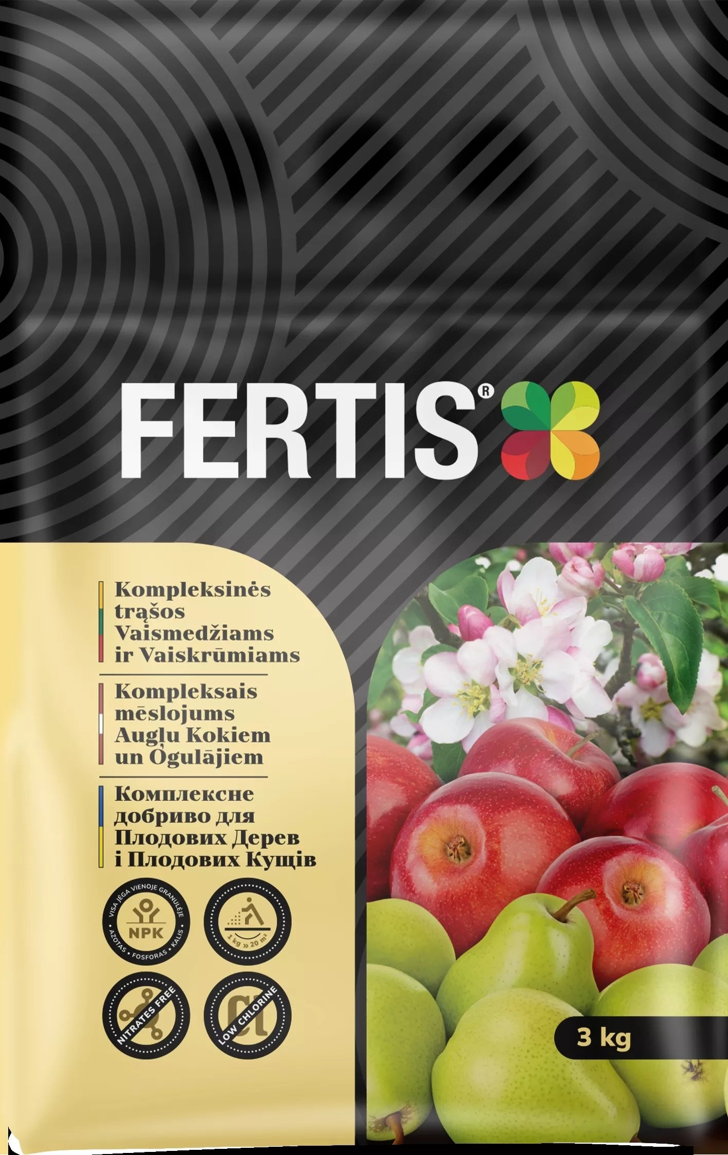 Kompleksinės trąšos Vaismedžiams ir vaiskrūmiams FERTIS, 3kg