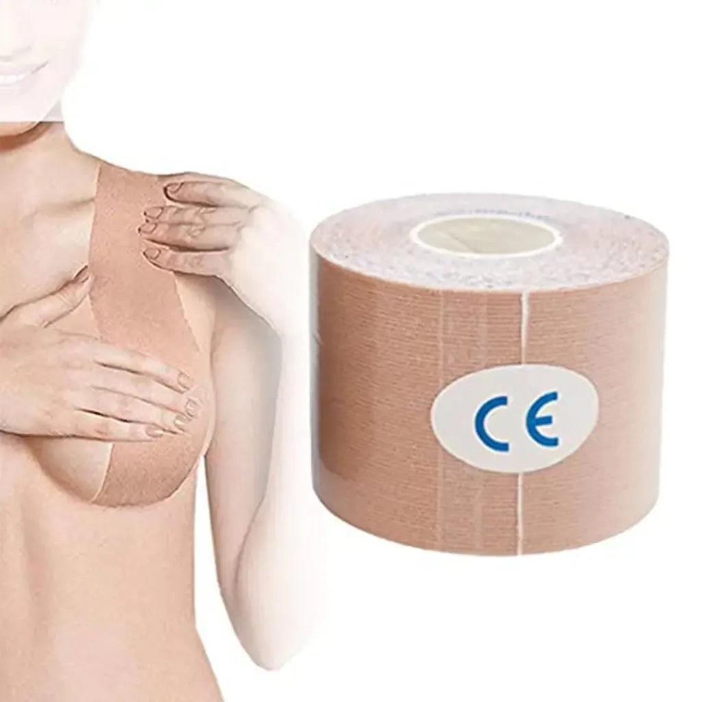 Krūtinę formuojanti lipnioji juosta „Boob Tape“ parodyta, skirta krūtinės formavimui ir palaikymui.
