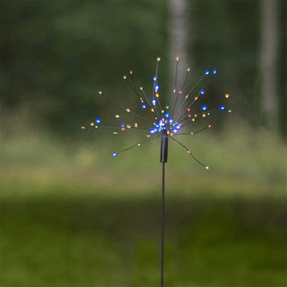Lauko LED lemputė „Firework“ su saulės baterija (100 cm)