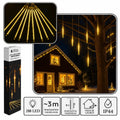 LED girlianda „Meteorai“, 8 × 50 cm, 288 šiltai baltų LED lempučių