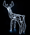 LED Kalėdinis šviečiantis elnias, 90x80 cm, šventiškai apšviestas, dekoratyvus kalėdinis elnias su LED lempomis