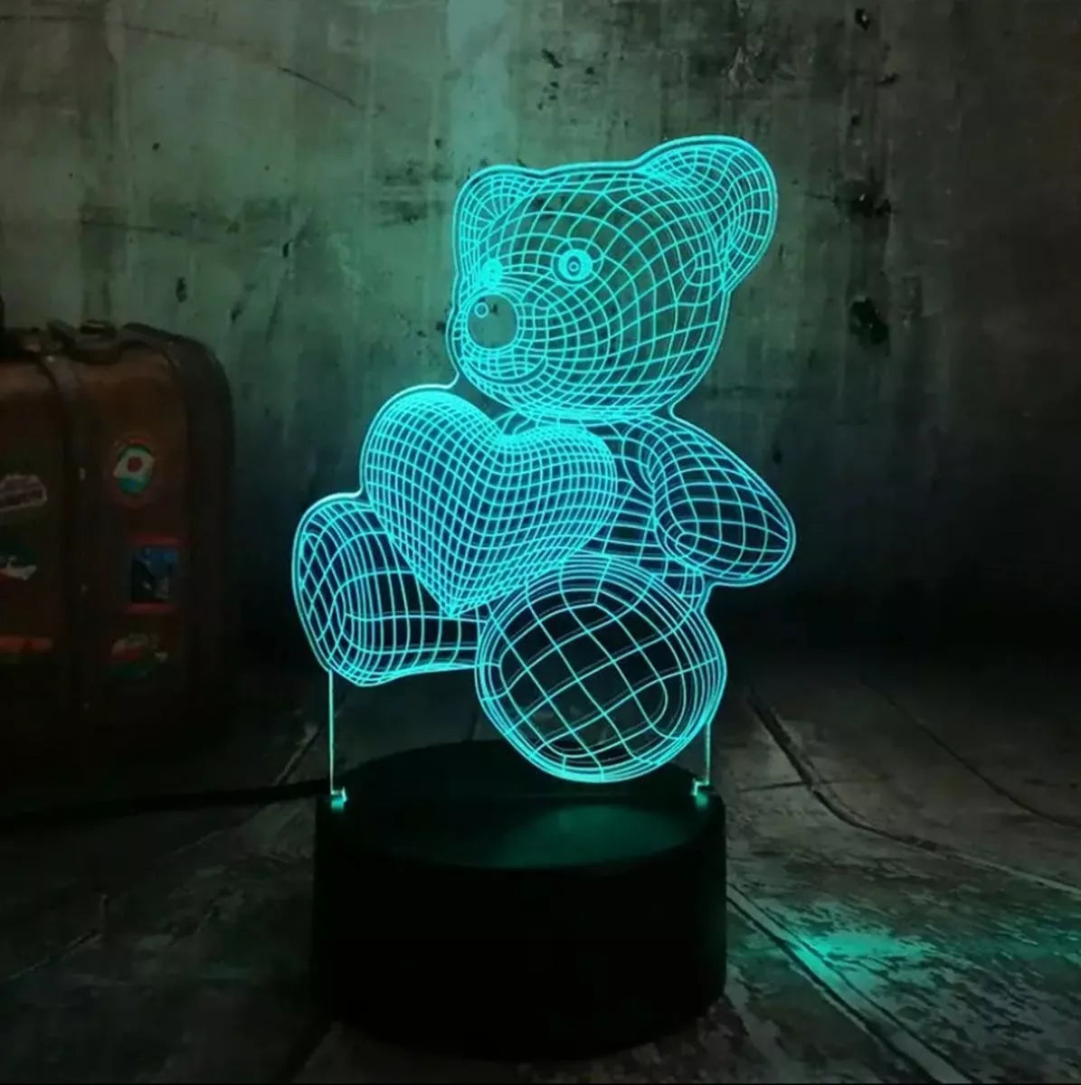 LED lempa meškiuko formos