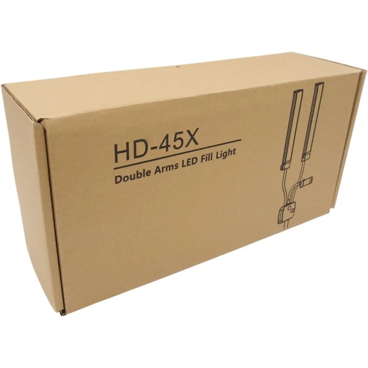 Dvigubos LED panelinės lempos HD-45X su trikoju studijiniam apšvietimui, šviesos šaltinis, reguliuojama šviesos intensyvumas.