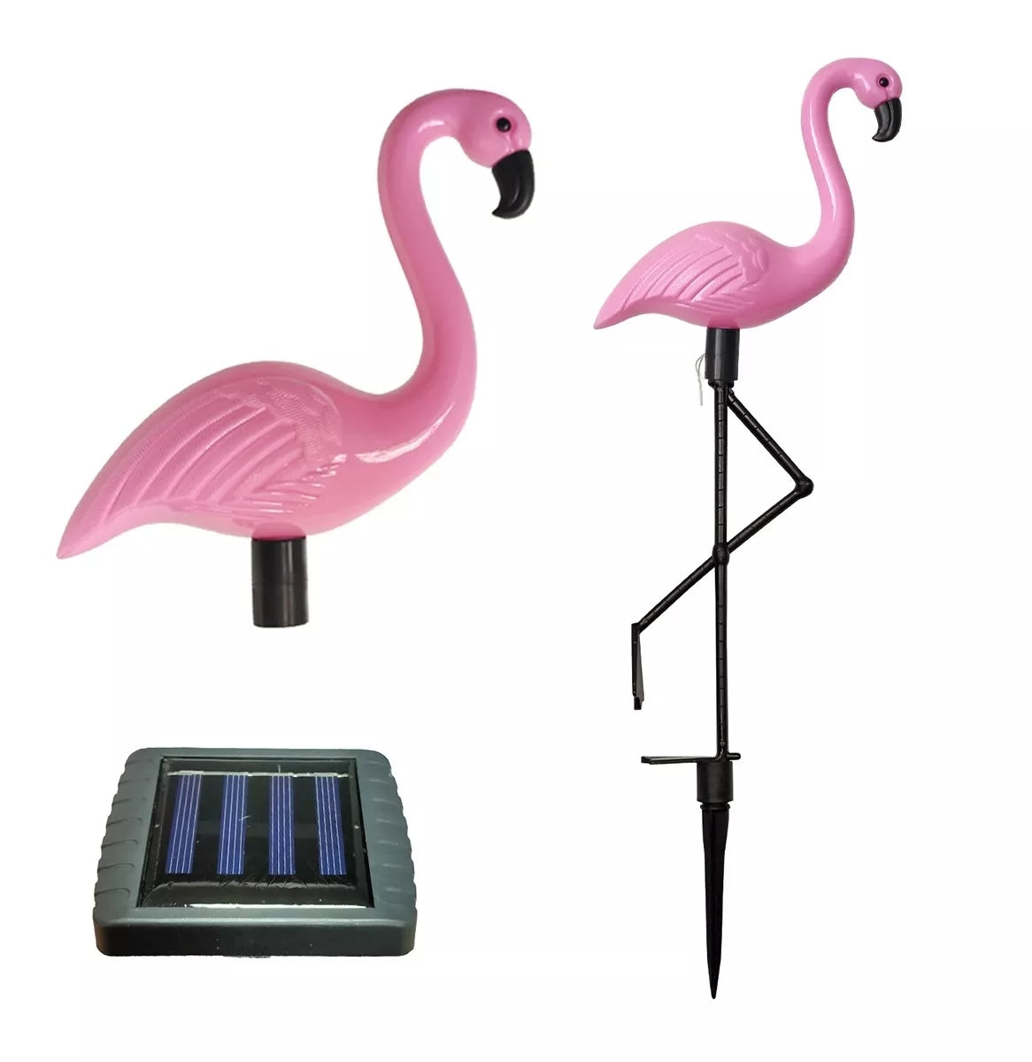 LED saulės sodo lempos – flamingas