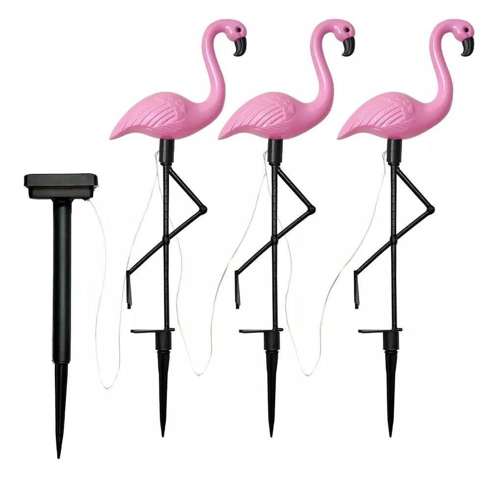 LED saulės sodo lempos – flamingas