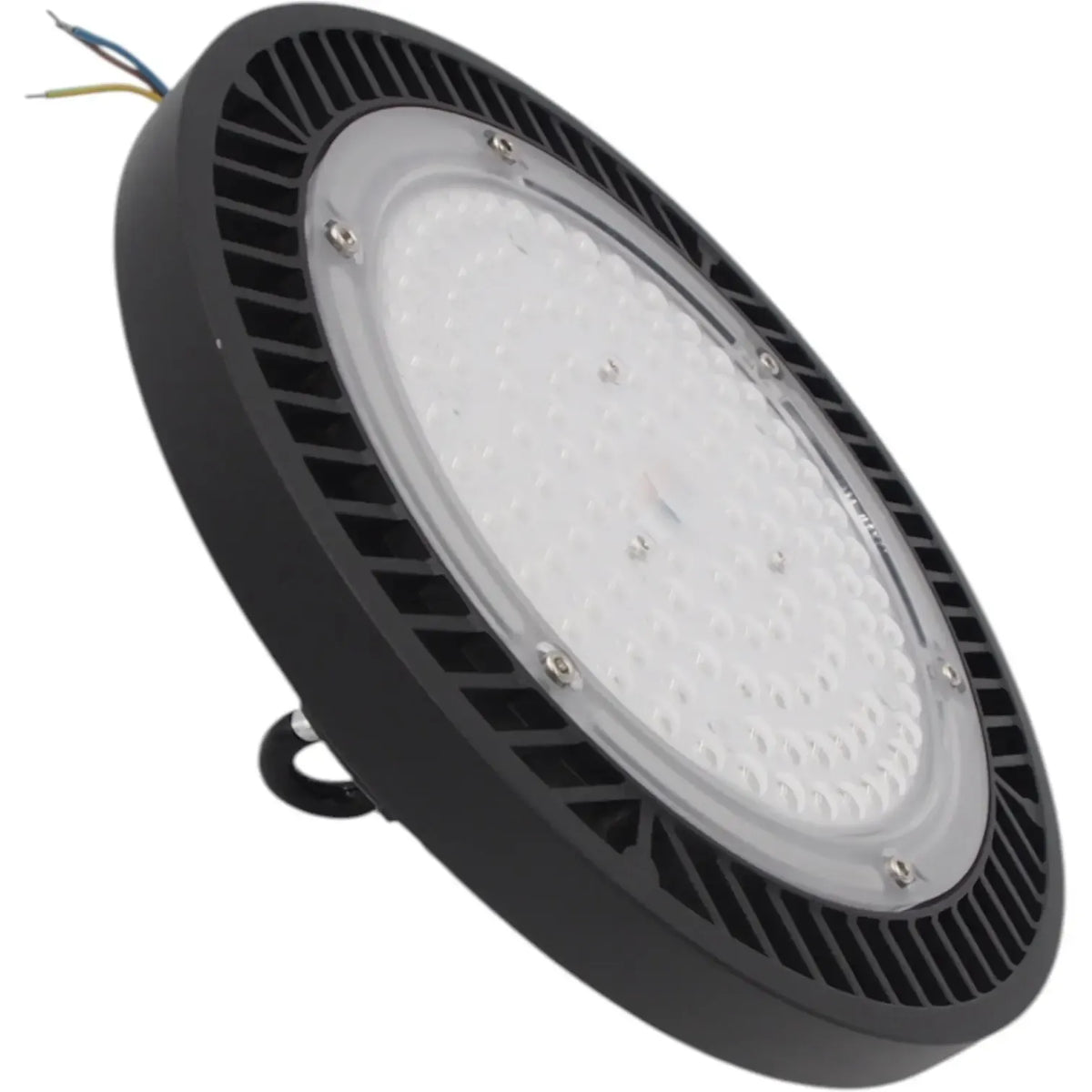 LED UFO High Bay 100W šviestuvas, 6500K, modernus apšvietimo sprendimas didelėms patalpoms, gerai apšviečia erdvę.