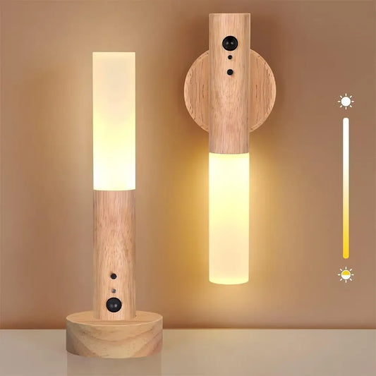 Magnetinis LED šviestuvas su judesio jutikliu, baltas, su magnetiniu laikikliu, tinkamas apšvietimui patalpose ar spintose