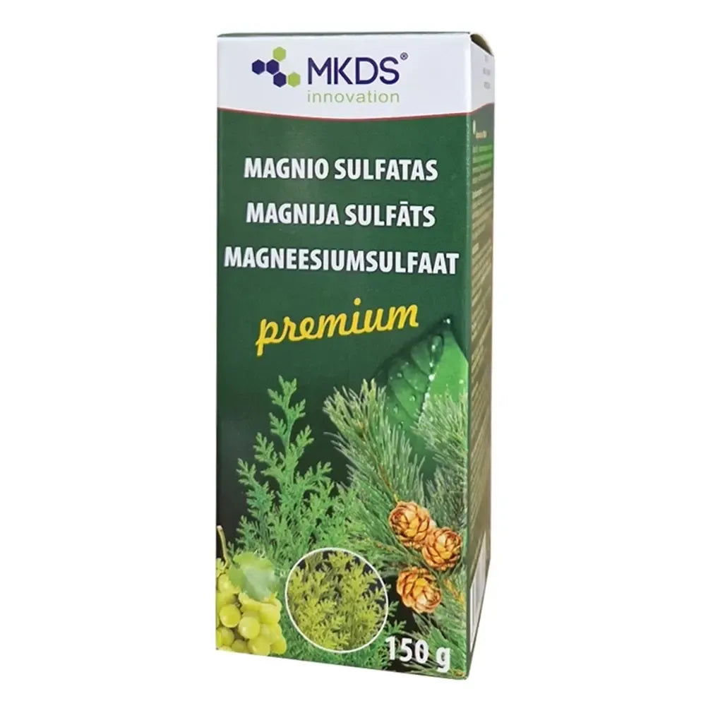 Magnio sulfatas premium, 150 g, baltas milteliai, skirti vonioms ir odos priežiūrai