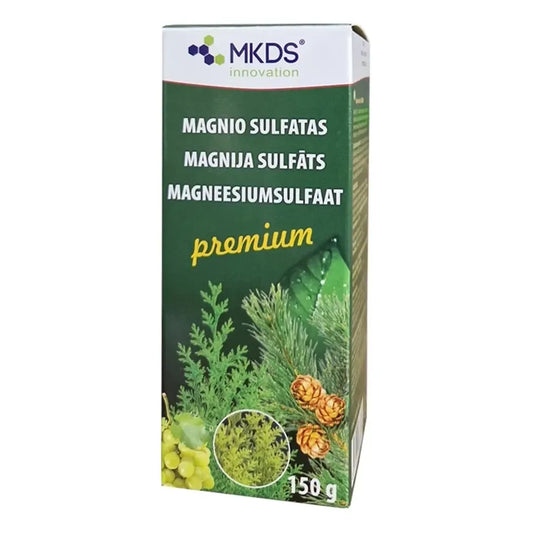 Magnio sulfatas premium, 150 g, baltas milteliai, skirti vonioms ir odos priežiūrai