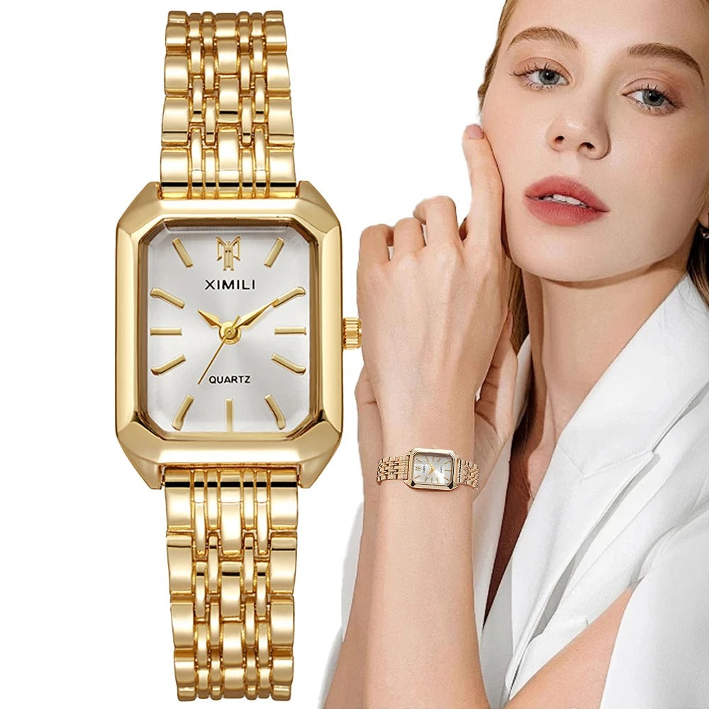 Sieviešu zelta pulkstenis Diva gold – greznības un elegances akcents
