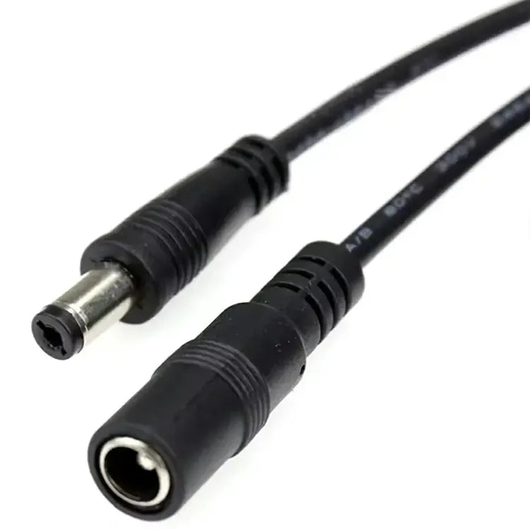 Ilgas 5 m maitINIMO kabelio prailgintuvas DC 5,5 mm, skirtas elektros įrenginiams ir prietaisų maitinimui.
