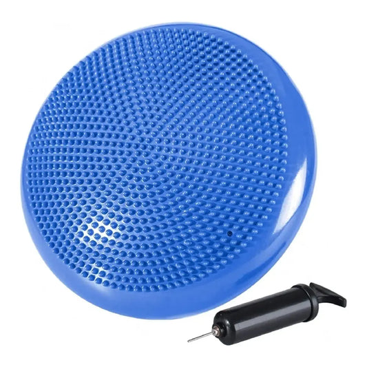 Balansinė masažinė pagalvė su pompa, minkšta ir lanksti, skirta relaksacijai ir raumenų atpalaidavimui.