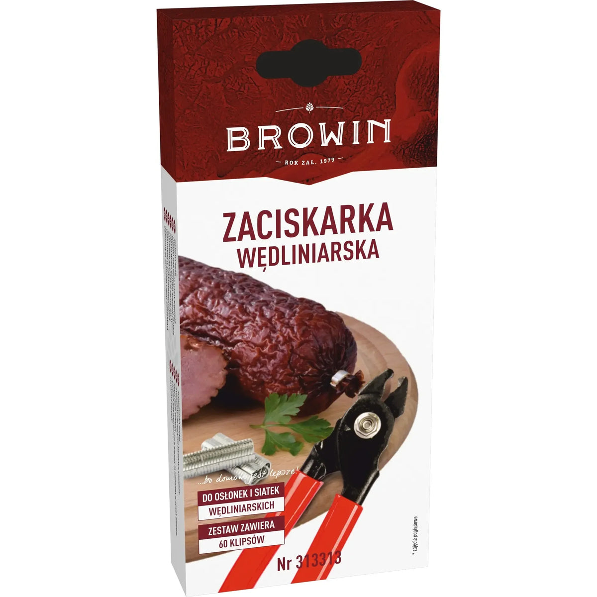 Mėsos spaustukų replės, profesionalus įrankis dešroms ir mėsos gaminiams, sidabro spalvos su patogiu rankenos dizainu