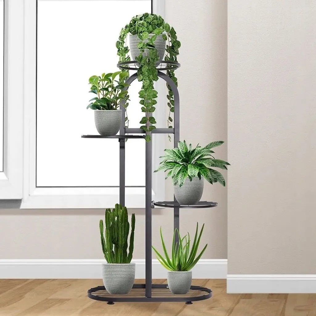 Metalinis augalų stovas 4 vazonams, 81,5 cm