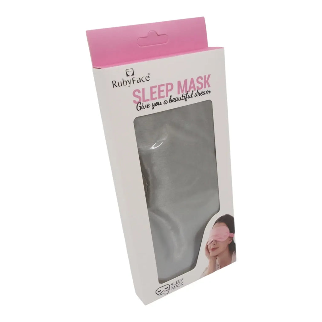 Šilkinė RubyFace Sleep Mask miego kaukė, uždengia akis, minkšta ir švelni, skirta patogiam poilsiui ir giliam miegui.