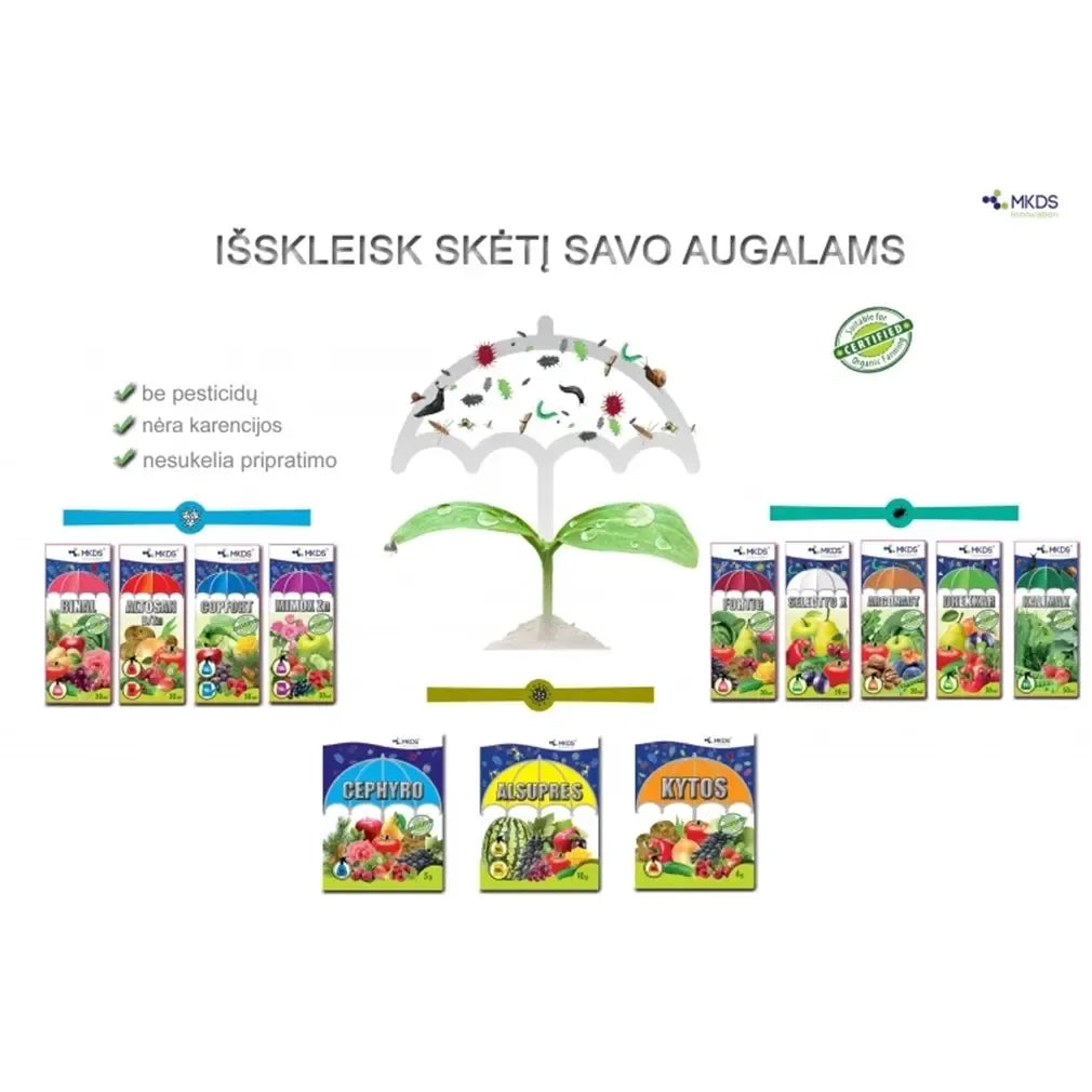 Skystos trąšos Mimox Zn 30 ml, skaidrus butelis su lašintuvu, skirtos augalų tręšimui, su žymėjimu.