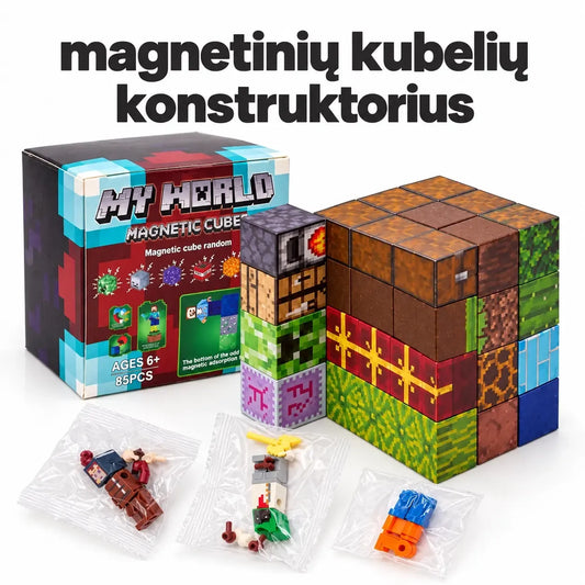 Magnētiskais konstruktors Minecraft stilā