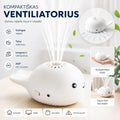 Mini ventiliatorius su skraidančiu kamuoliuku (baltas)