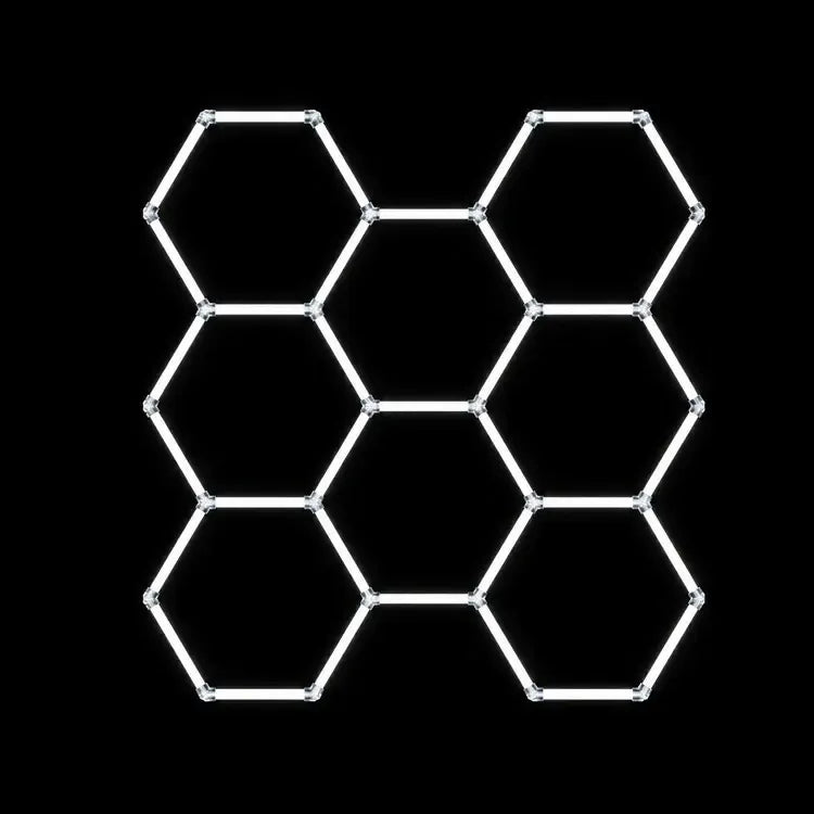 Modulinis lubinis LED šviestuvas Hexagon su geometrinėmis formomis, šviesus ir modernus apšvietimo sprendimas namams ar biurui