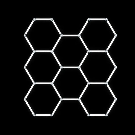 Modulinis lubinis LED šviestuvas Hexagon su geometrinėmis formomis, šviesus ir modernus apšvietimo sprendimas namams ar biurui