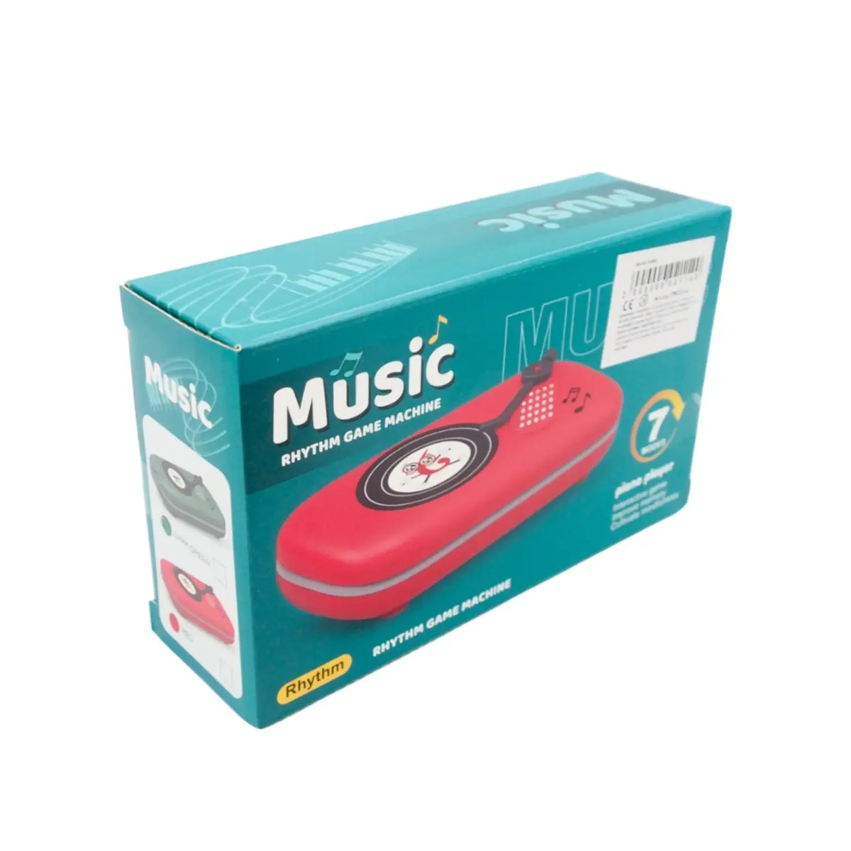 Interaktyvus muzikinis žaidimas Music Rhythm Game Machine su spalvingomis valdymo dalimis ir šviesomis, skirta muzikos žaidimams.