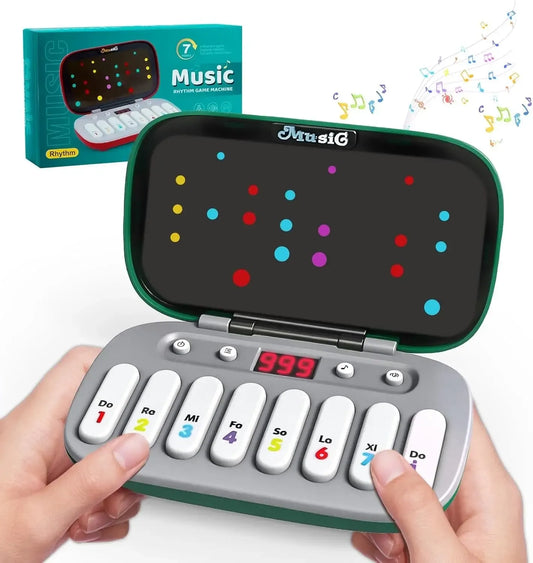Interaktyvus muzikos žaidimas Music Rhythm Game Machine su šviesomis ir valdymo mygtukais, skirta muzikos žaidimų mėgėjams.