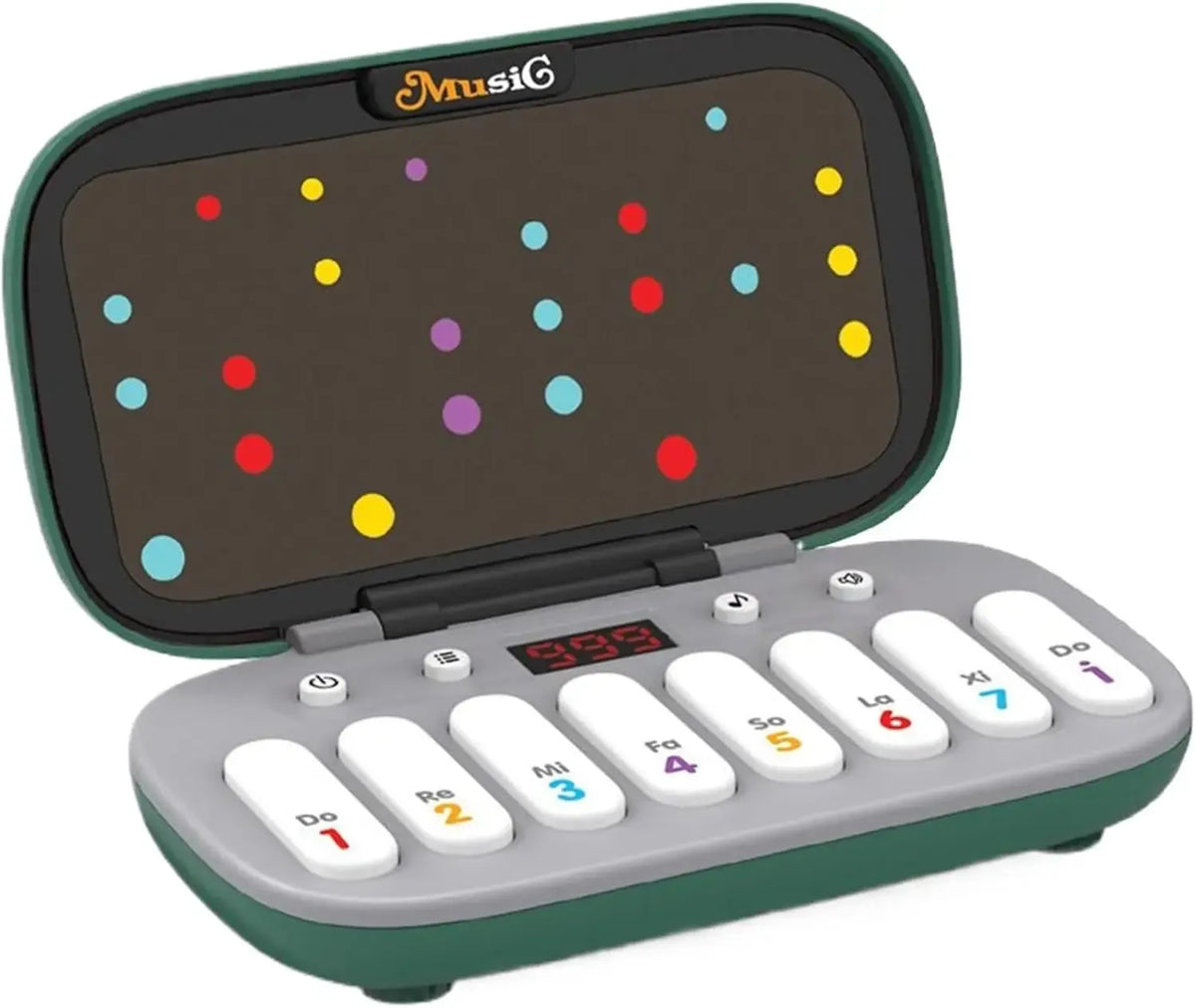 Interaktyvus muzikos žaidimas Music Rhythm Game Machine su šviesomis ir mygtukais, skirtas lavinti ritmo įgūdžius.