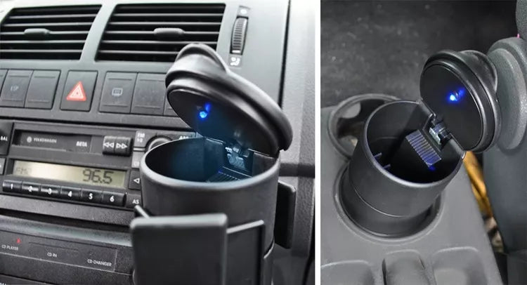 Automašīnas pelnu trauks ar LED